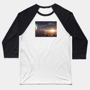 Epic Planetary Megastructure Baseball T-Shirt